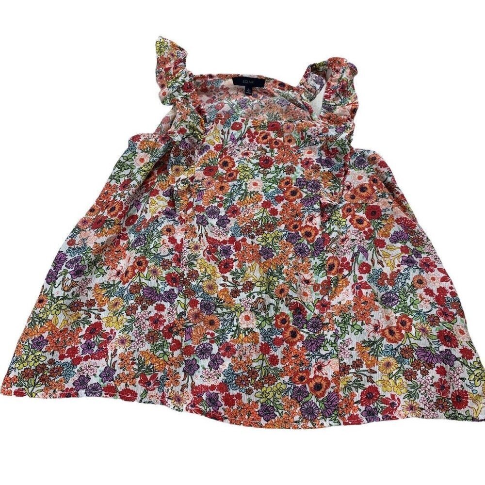 Eclair Girls Sleeveless Floral Top Blouse Size Large​​​​​​